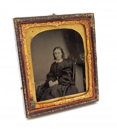 Ambrotype 6th Plate Antique Portrait c.1880`s in Case #9230